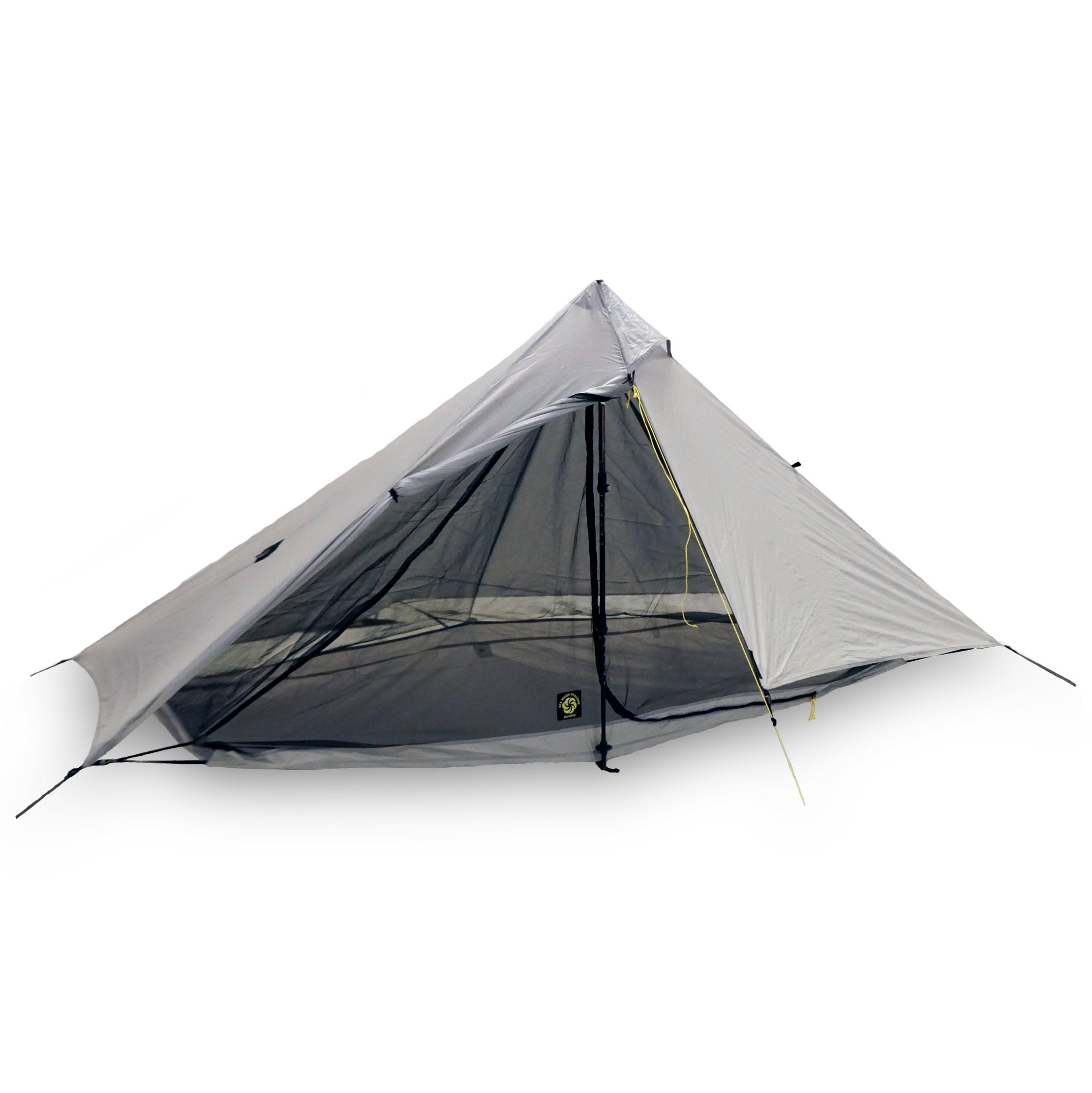 Deschutes Ultralight Tarp With Door Open showing Serenity NetTent Inside